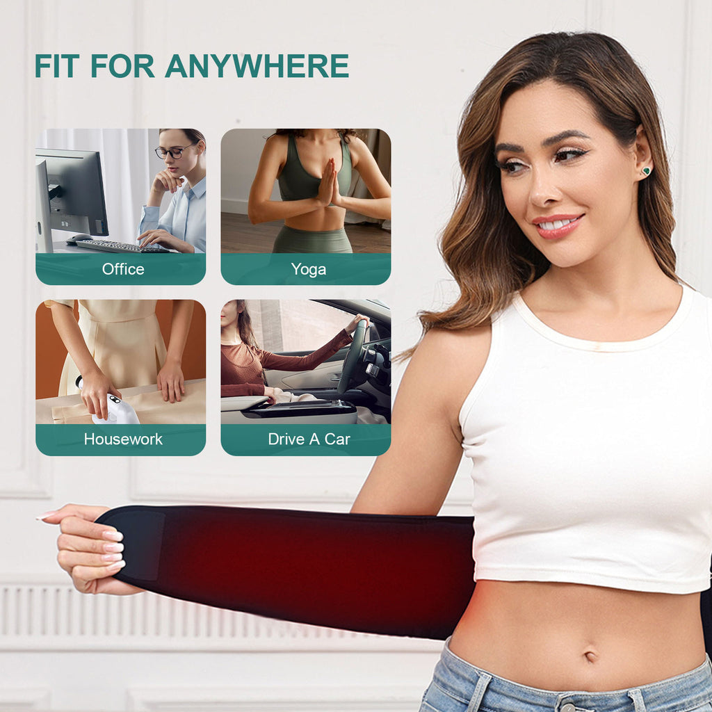 Smart Auto-Adjusting Heating Massager For Back Pain Relief, 4 Vibrations, 3 Modes, 3 Heat Levels, USB Rechargeable