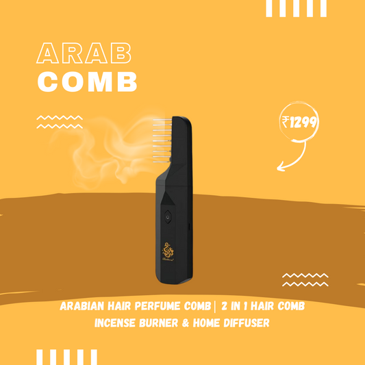 Arabian Hair Perfume Comb| 2 in 1 Hair Comb Incense Burner & Home Diffuser
