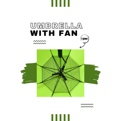 Sun Umbrella with Internal Fan and Power Bank - Perfect for Summer